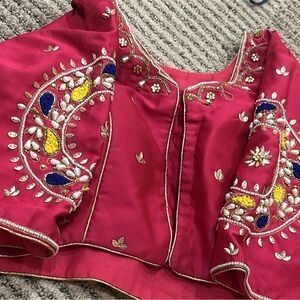 Elegant Embroidered Red Wedding Dress